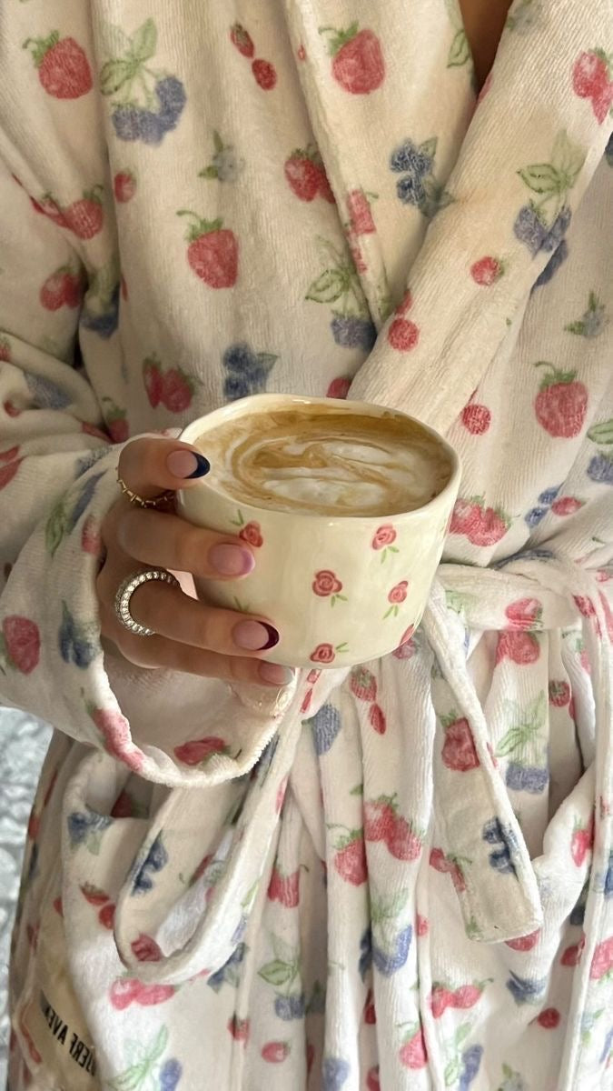 Robe Fruit - Sleepwear, For Fall Winter, Fluffy, Cozy